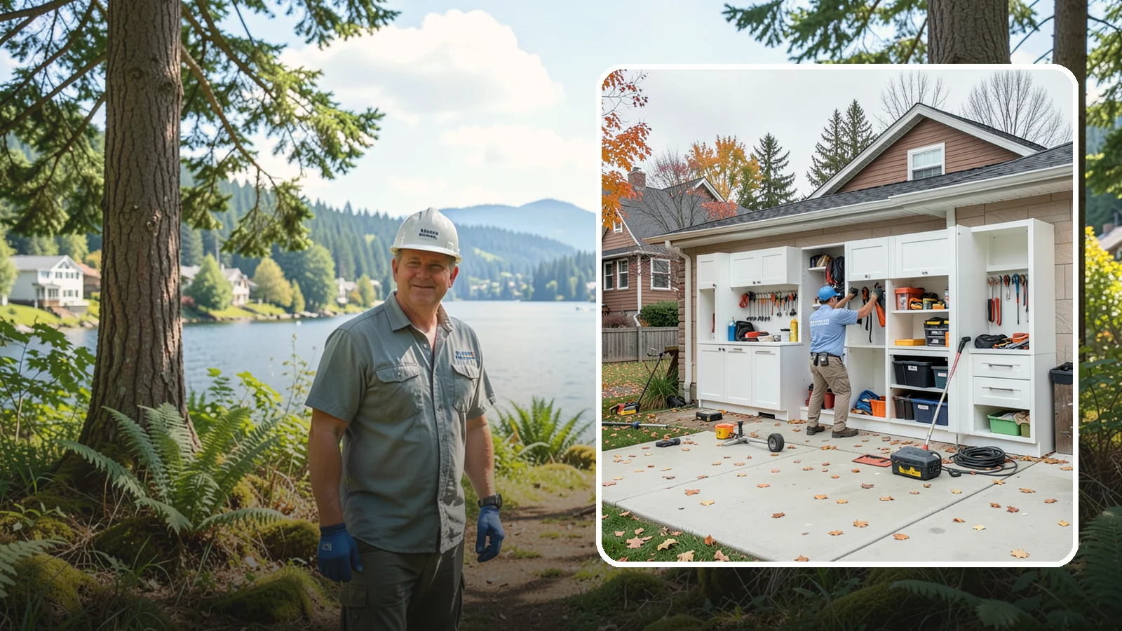 Garage Cabinet Installation in Milton, King County, WA - Installing durable garage cabinets that enclose clutter and shield contents from dust and dampness.