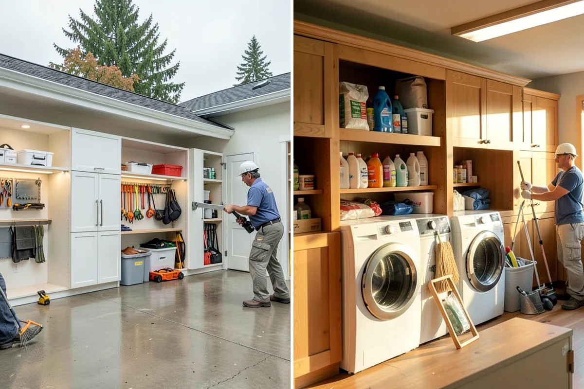 Garage Cabinet Installation in Normandy Park, King County, WA - Plan cabinet layout and sizes
