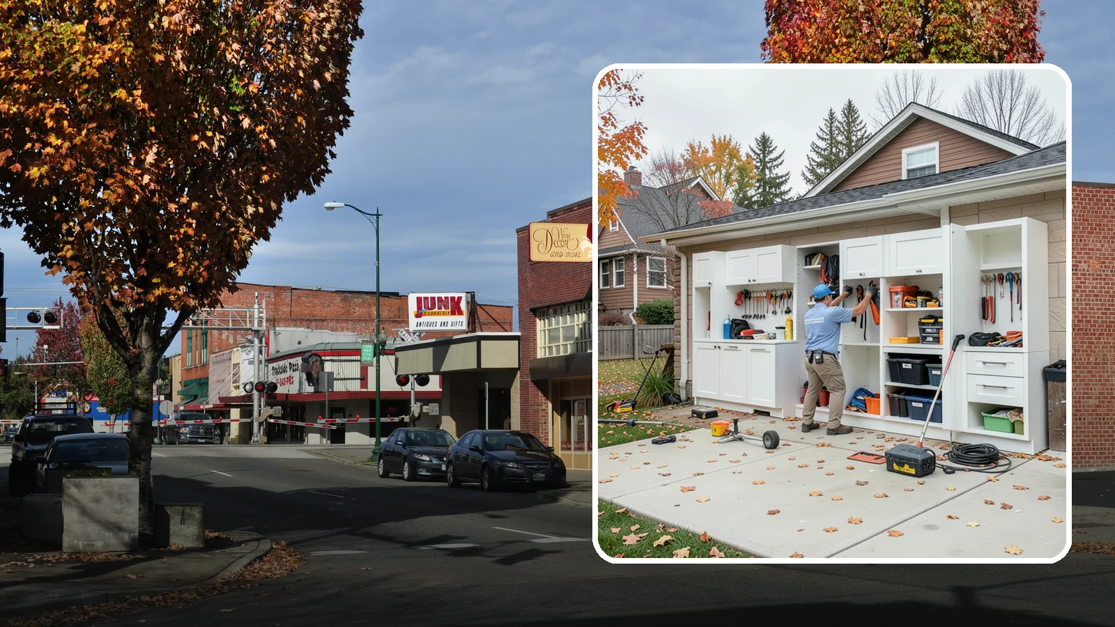 Garage Cabinet Installation in Puyallup, Pierce County, WA - Installing durable garage cabinets that enclose clutter and shield contents from dust and dampness.