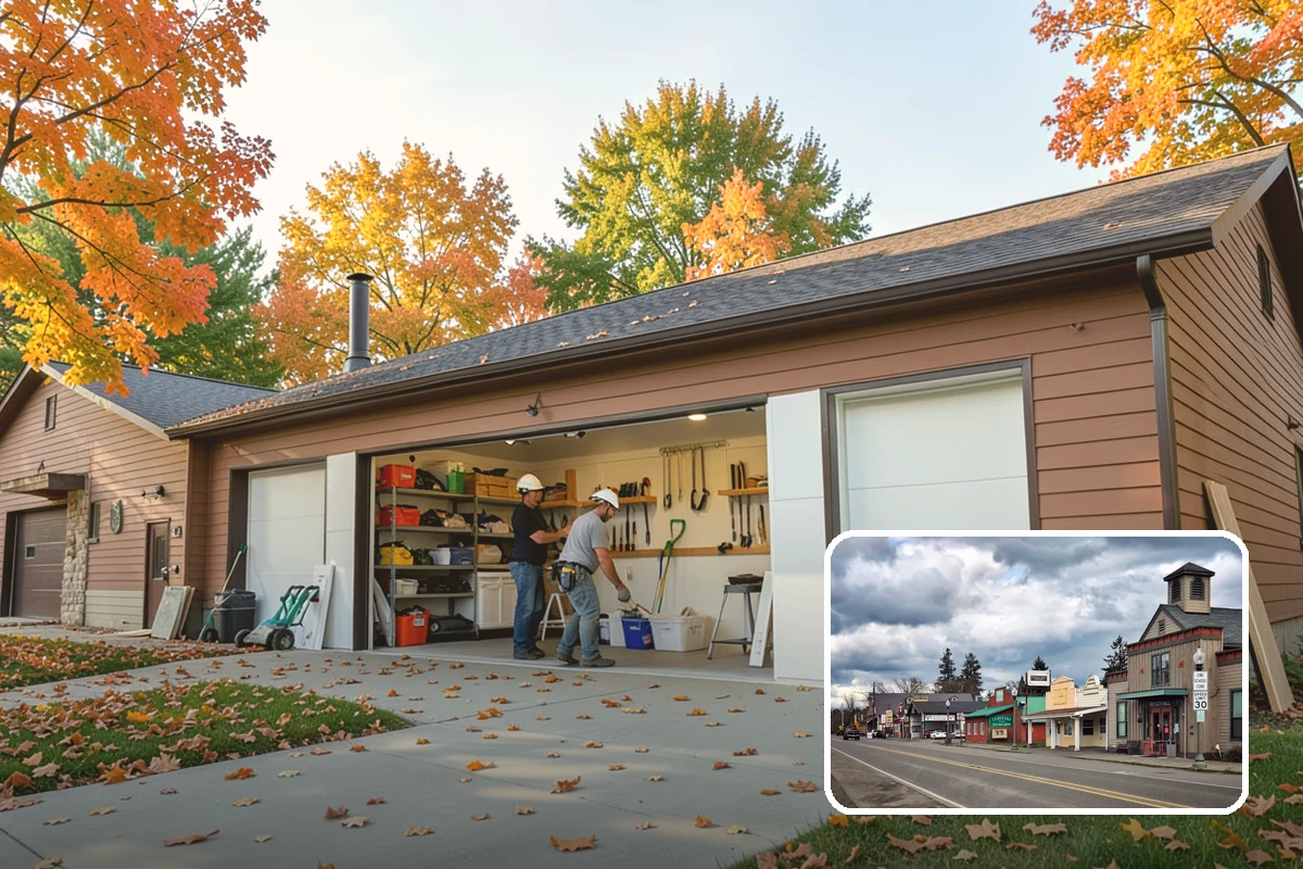 Garage Cabinet Installation in Roy, Pierce County, WA - Hides clutter behind clean doors
