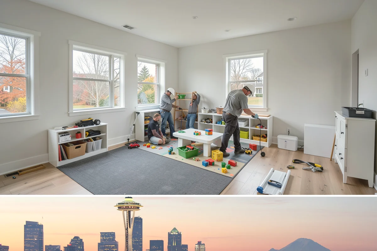 Garage Cabinet Installation in Seattle, King County, WA - Cabinet installs run year-round indoors, and many homeowners schedule them alongside other off-season garage upgrades.