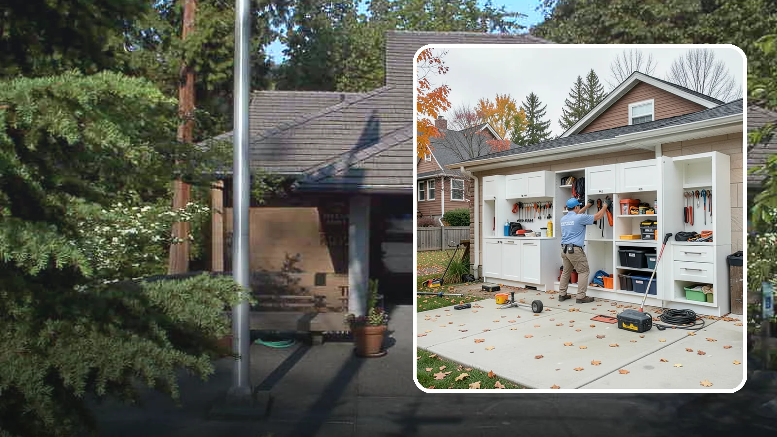 Garage Cabinet Installation in Yarrow Point, King County, WA - Installing durable garage cabinets that enclose clutter and shield contents from dust and dampness.