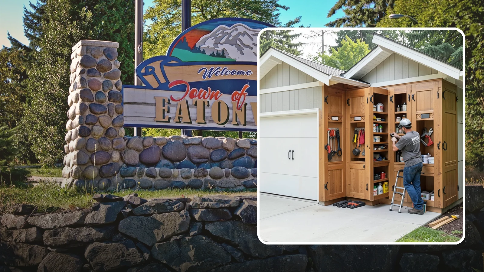 Garage Cabinetry in Eatonville, Pierce County, WA - Installing rugged garage cabinetry that keeps tools, gear, and supplies organized and off the floor.