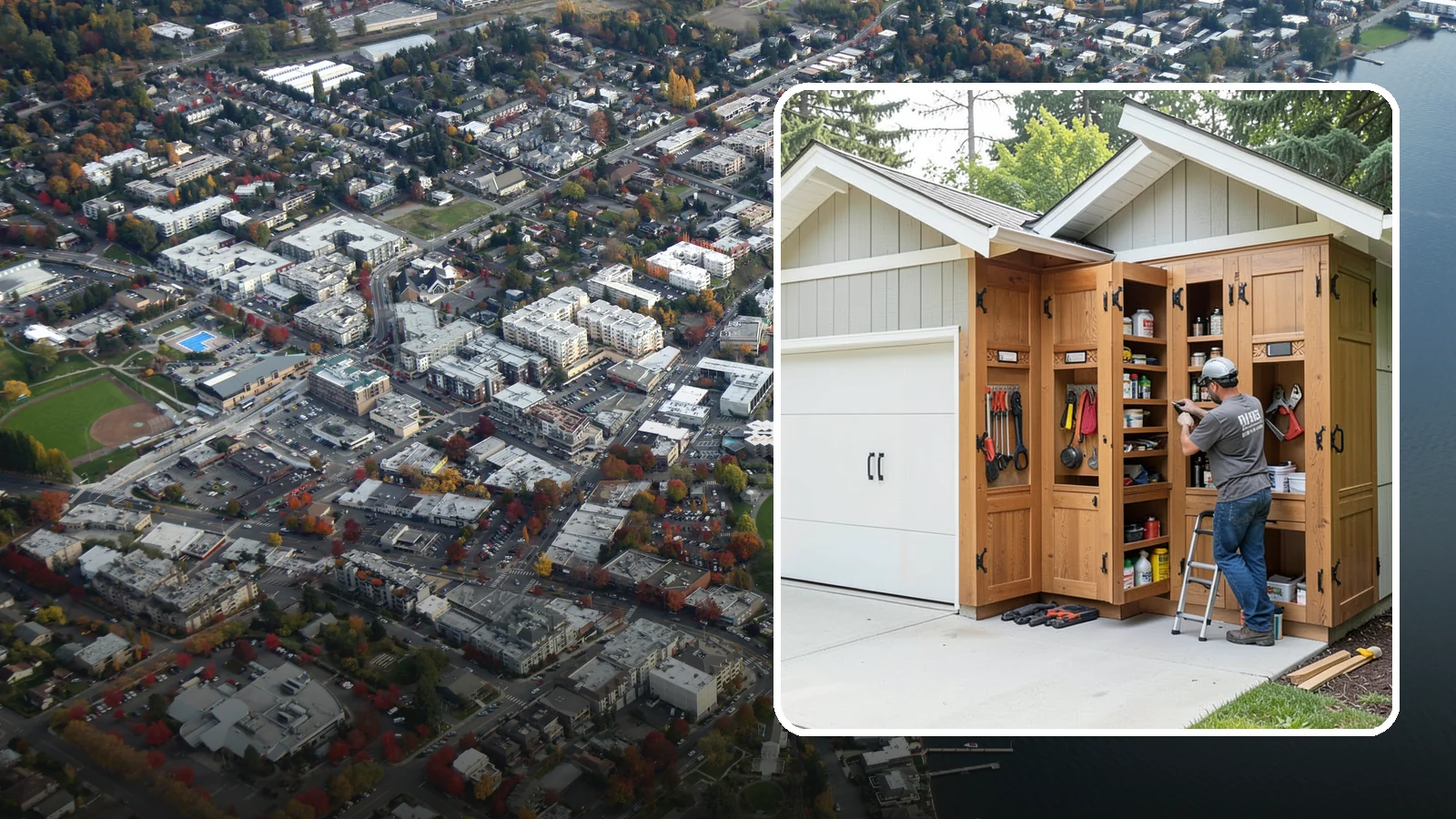 Garage Cabinetry in Kirkland, King County, WA - Installing rugged garage cabinetry that keeps tools, gear, and supplies organized and off the floor.