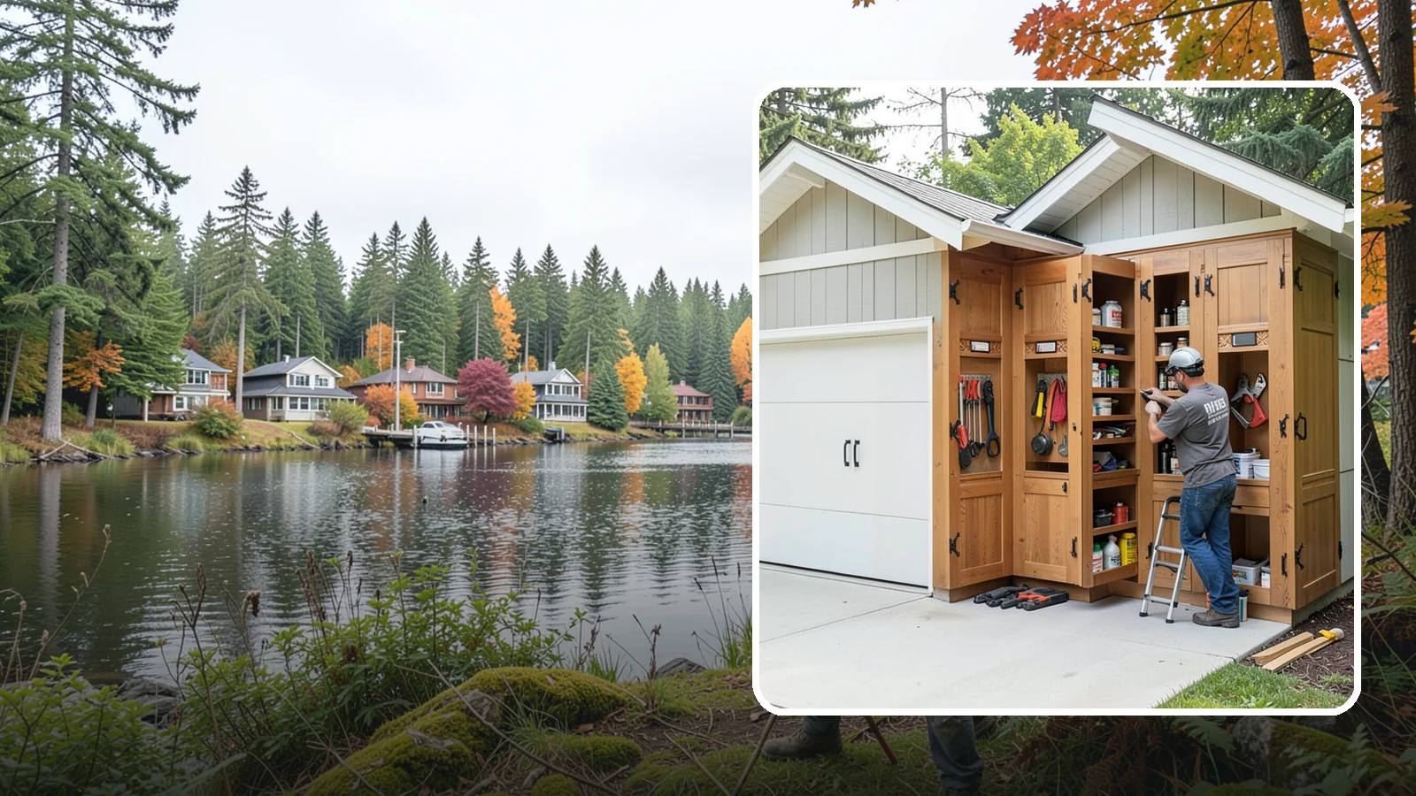 Garage Cabinetry in La Conner, Skagit County, WA - Installing rugged garage cabinetry that keeps tools, gear, and supplies organized and off the floor.