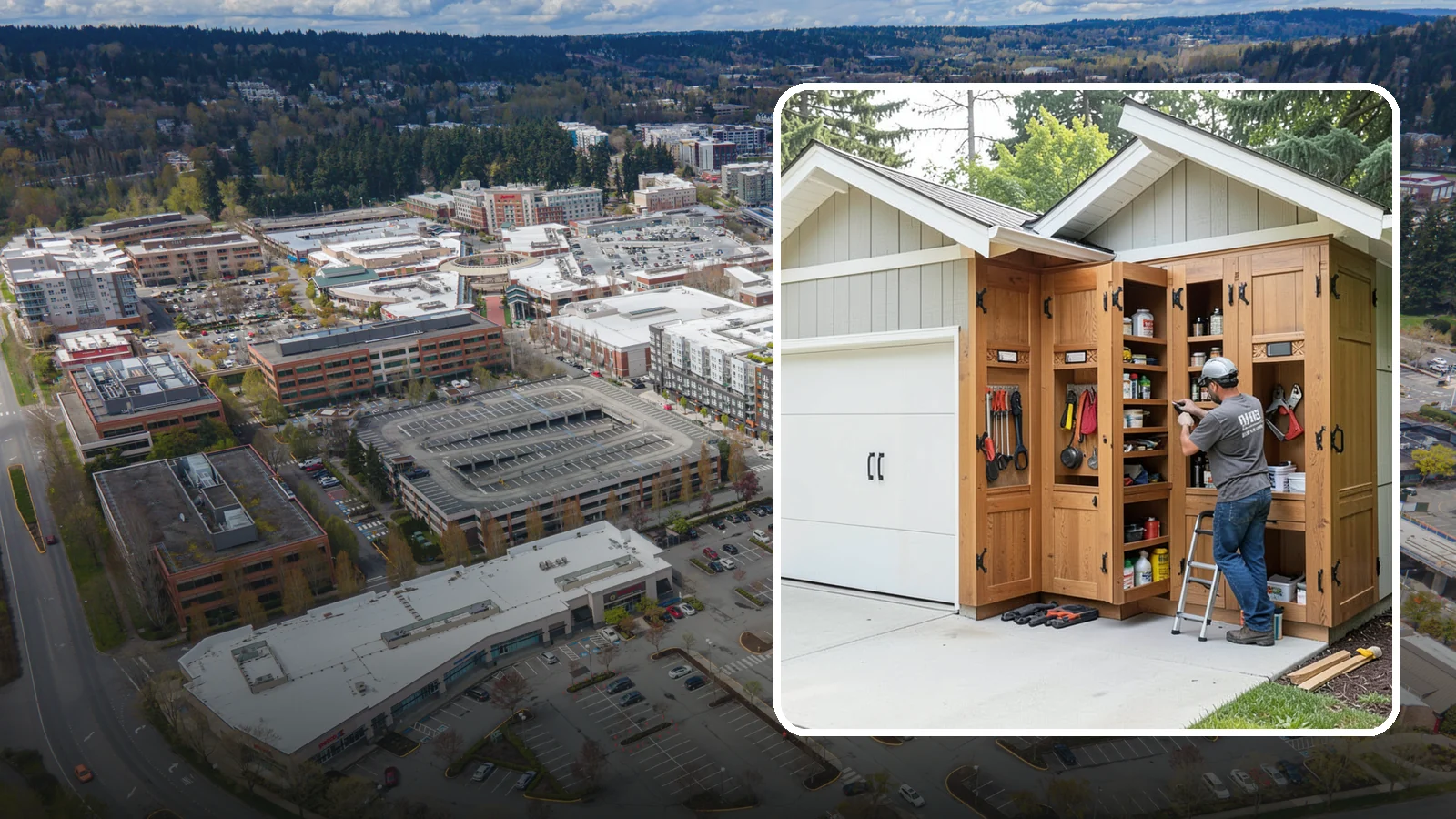 Garage Cabinetry in Redmond, King County, WA - Installing rugged garage cabinetry that keeps tools, gear, and supplies organized and off the floor.