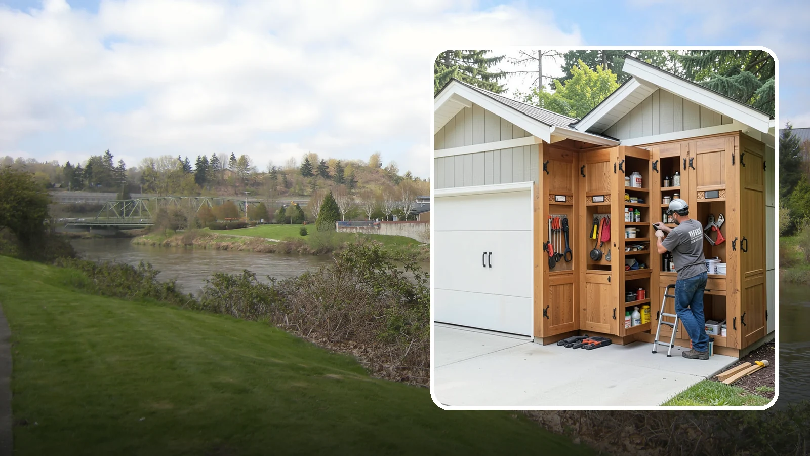 Garage Cabinetry in Tukwila, King County, WA - Installing rugged garage cabinetry that keeps tools, gear, and supplies organized and off the floor.