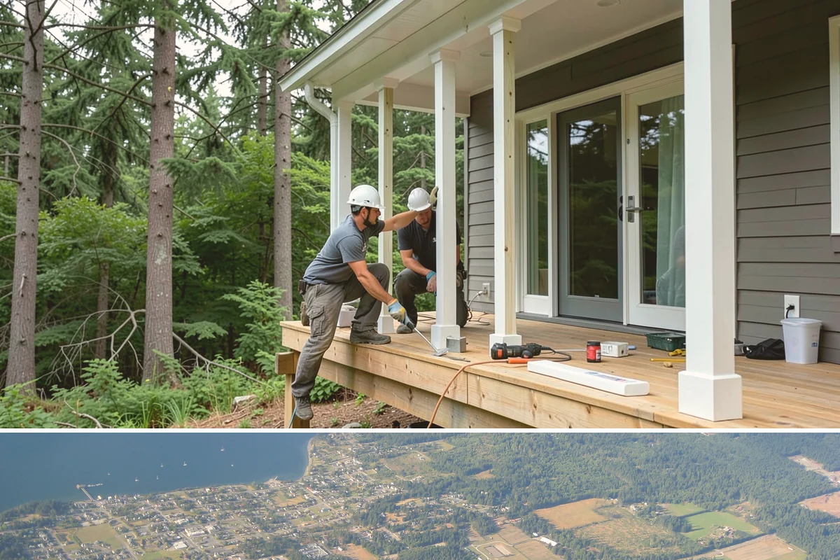 Garage Conversion in Coupeville, Island County, WA - Conversions can begin any season, but exterior wall and window work goes smoother during drier summer months when the envelope is...