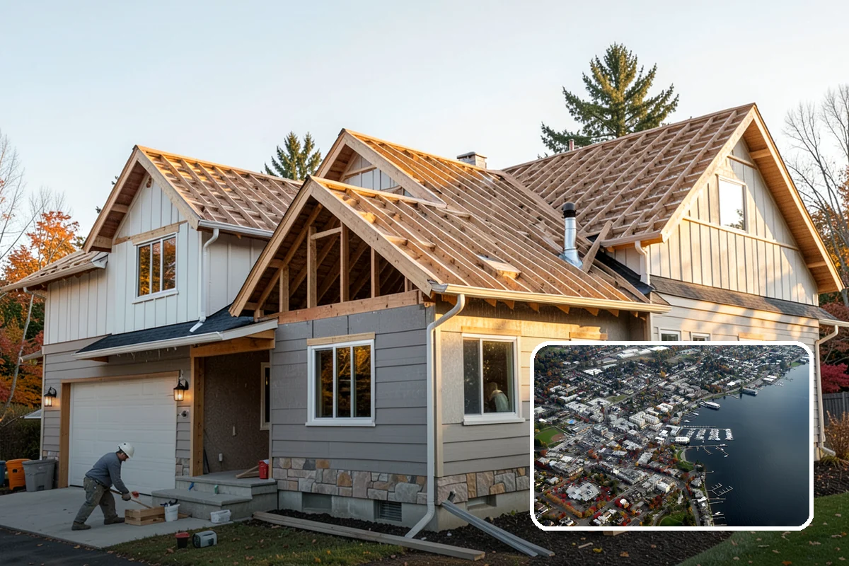 Garage Conversion in Kirkland, King County, WA - Adds legal living area without a full addition