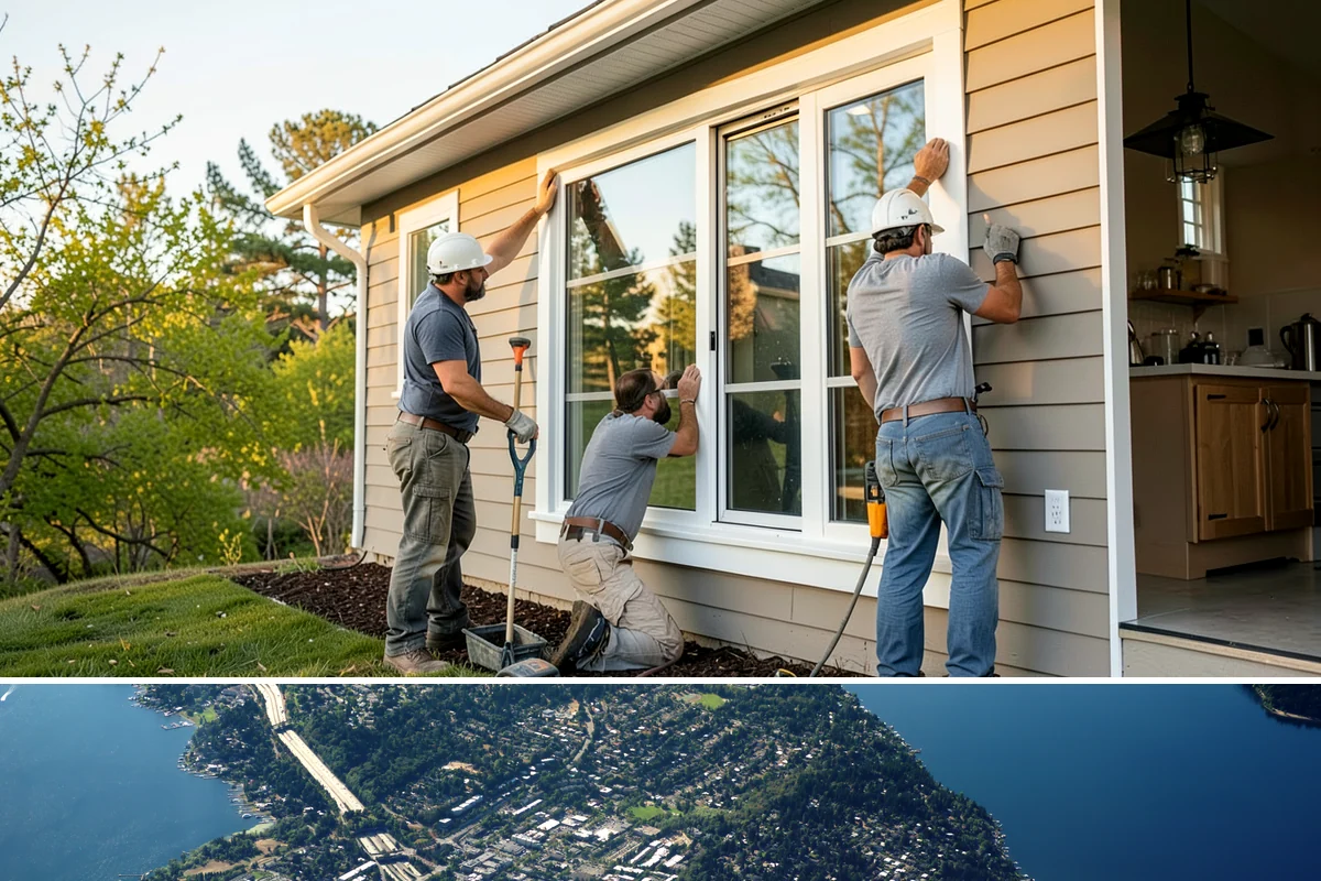Garage Conversion in Mercer Island, King County, WA - Conversions can begin any season, but exterior wall and window work goes smoother during drier summer months when the envelope is...