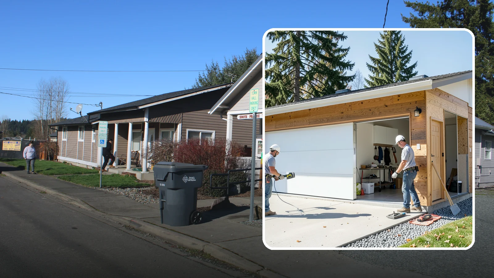 Garage Conversion in South Prairie, Pierce County, WA - Converting an attached or detached garage into fully livable, heated, and code-compliant space.