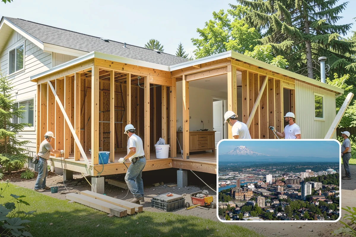 Garage Conversion in Tacoma, Pierce County, WA - Adds legal living area without a full addition