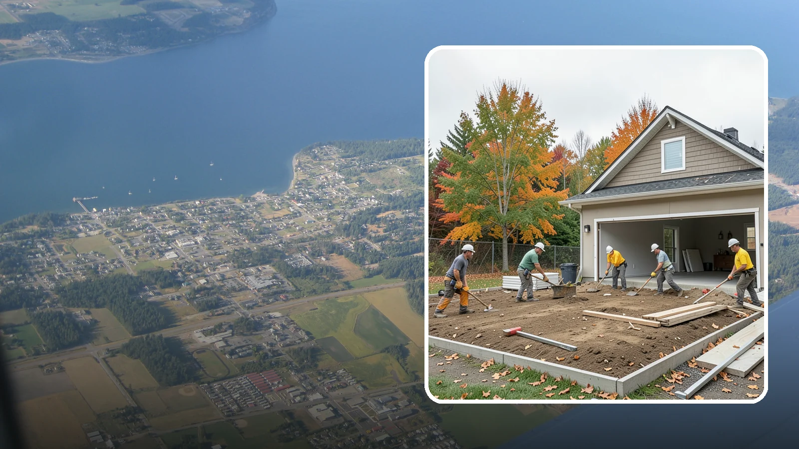 Garage Demolition in Coupeville, Island County, WA - We demolish attached and detached garages and clear the pad for a rebuild, addition, or open yard.