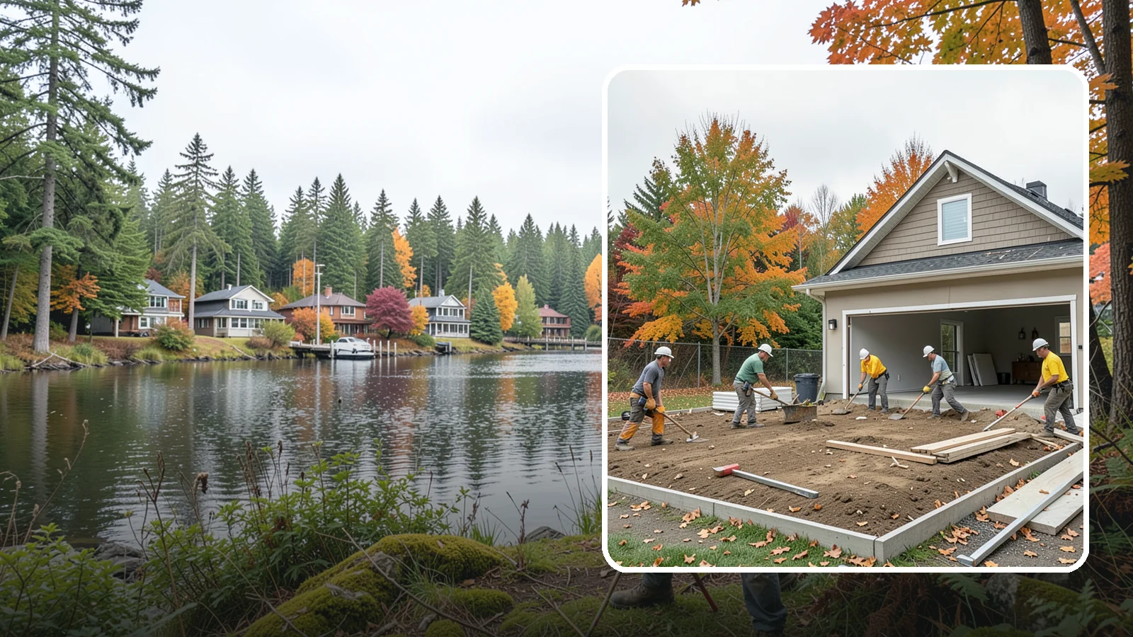 Garage Demolition in La Conner, Skagit County, WA - We demolish attached and detached garages and clear the pad for a rebuild, addition, or open yard.