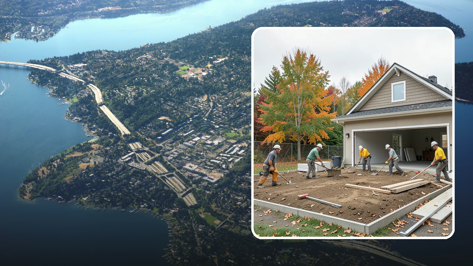 Garage Demolition in Mercer Island, King County, WA - We demolish attached and detached garages and clear the pad for a rebuild, addition, or open yard.