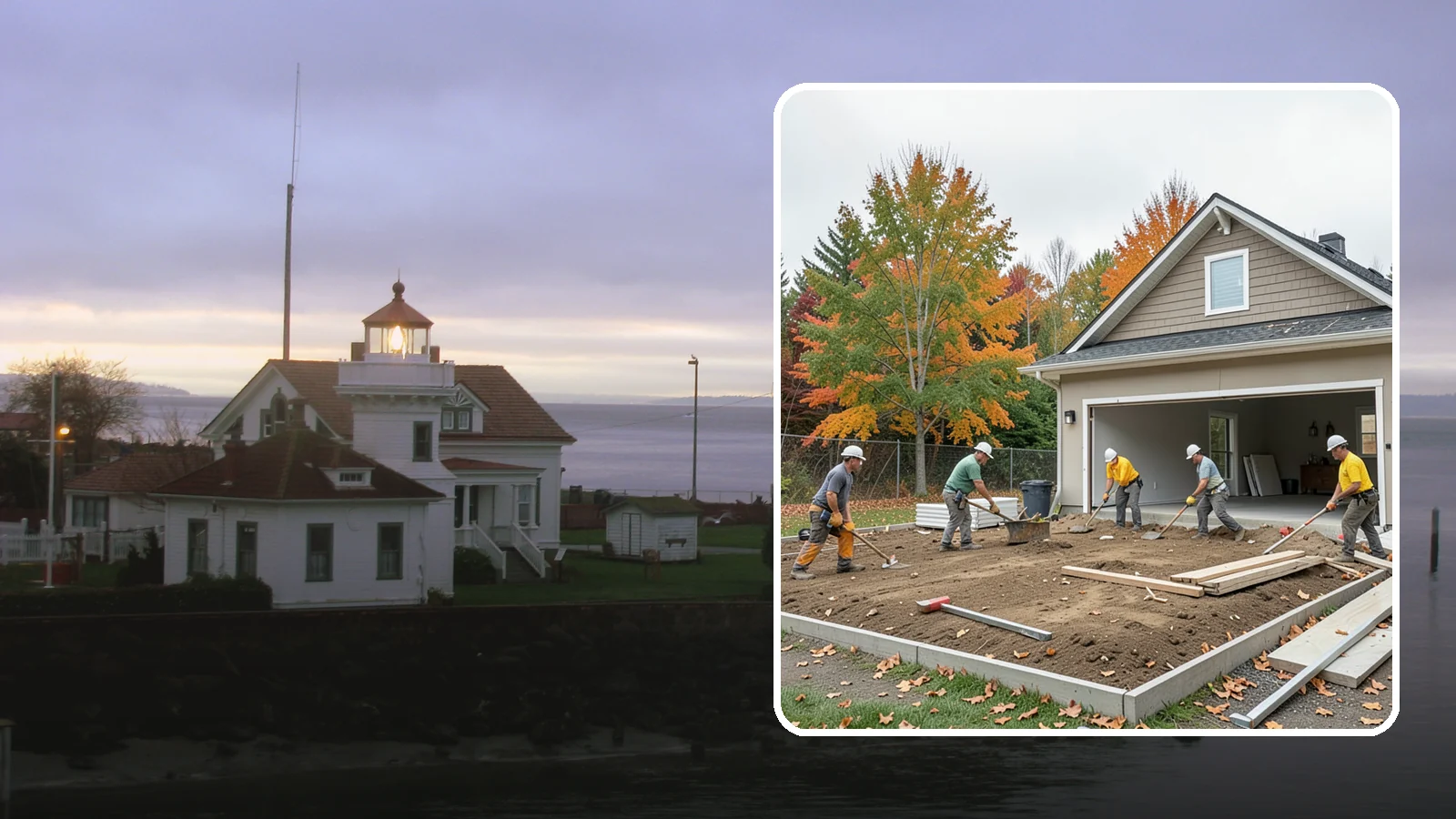 Garage Demolition in Mukilteo, Snohomish County, WA - We demolish attached and detached garages and clear the pad for a rebuild, addition, or open yard.