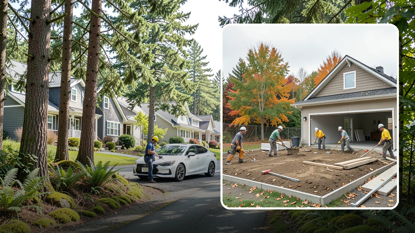 Garage Demolition in Normandy Park, King County, WA - We demolish attached and detached garages and clear the pad for a rebuild, addition, or open yard.