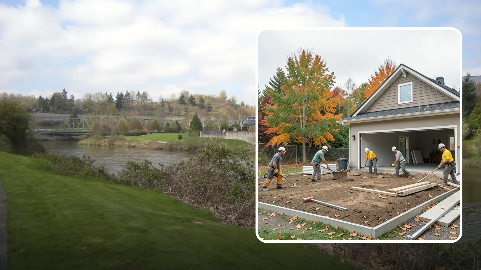 Garage Demolition in Tukwila, King County, WA - We demolish attached and detached garages and clear the pad for a rebuild, addition, or open yard.