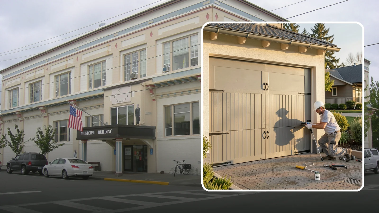 Garage Door Installation in Anacortes, Skagit County, WA - Installing a new garage door with proper track, spring, and opener setup for smooth, safe daily operation.