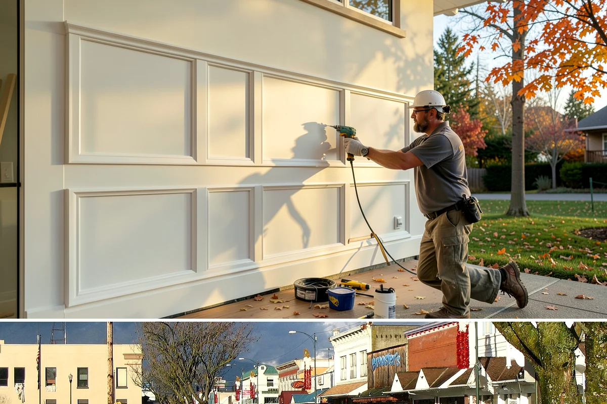 Garage Door Installation in Arlington, Snohomish County, WA - Garage doors can be installed year-round, though fall installation seals out drafts before winter sets in.