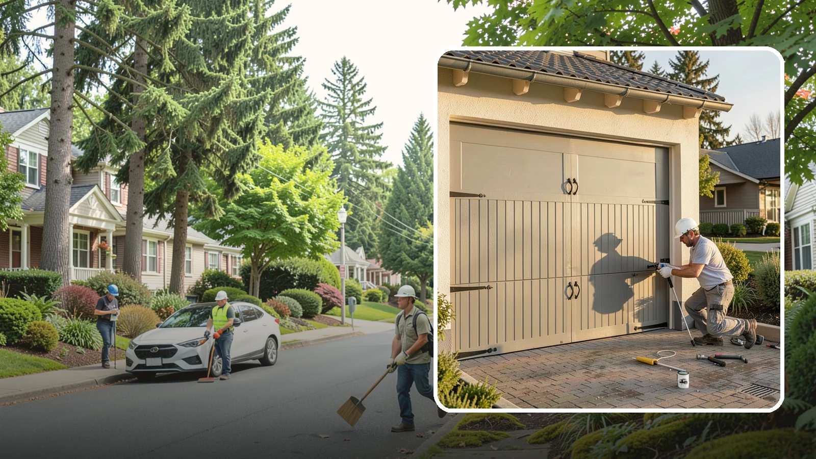 Garage Door Installation in Beaux Arts Village, King County, WA - Installing a new garage door with proper track, spring, and opener setup for smooth, safe daily operation.