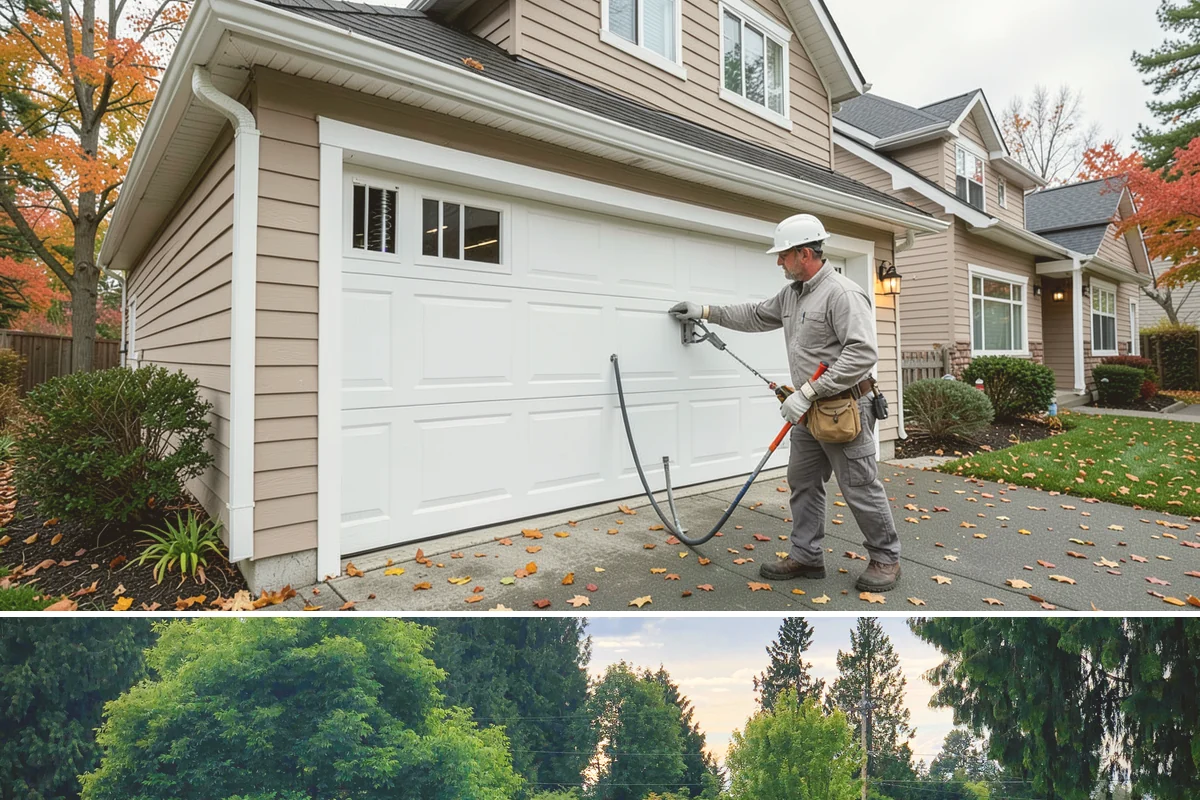 Garage Door Installation in Bonney Lake, Pierce County, WA - Garage doors can be installed year-round, though fall installation seals out drafts before winter sets in.