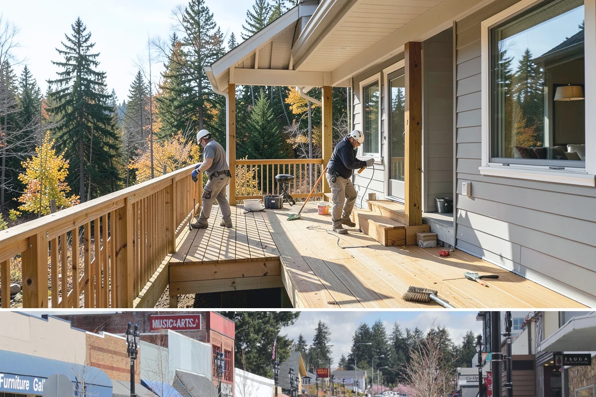 Garage Door Installation in Bothell, King County, WA - Garage doors can be installed year-round, though fall installation seals out drafts before winter sets in.