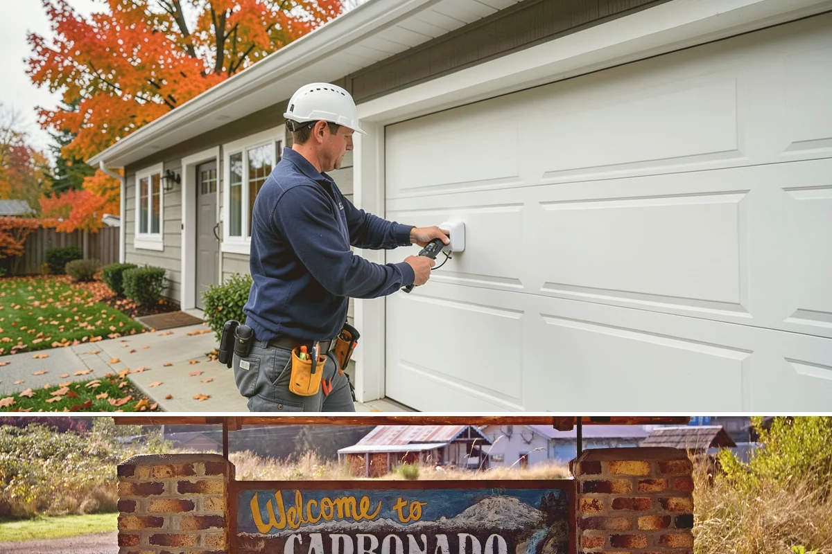 Garage Door Installation in Carbonado, Pierce County, WA - Garage doors can be installed year-round, though fall installation seals out drafts before winter sets in.