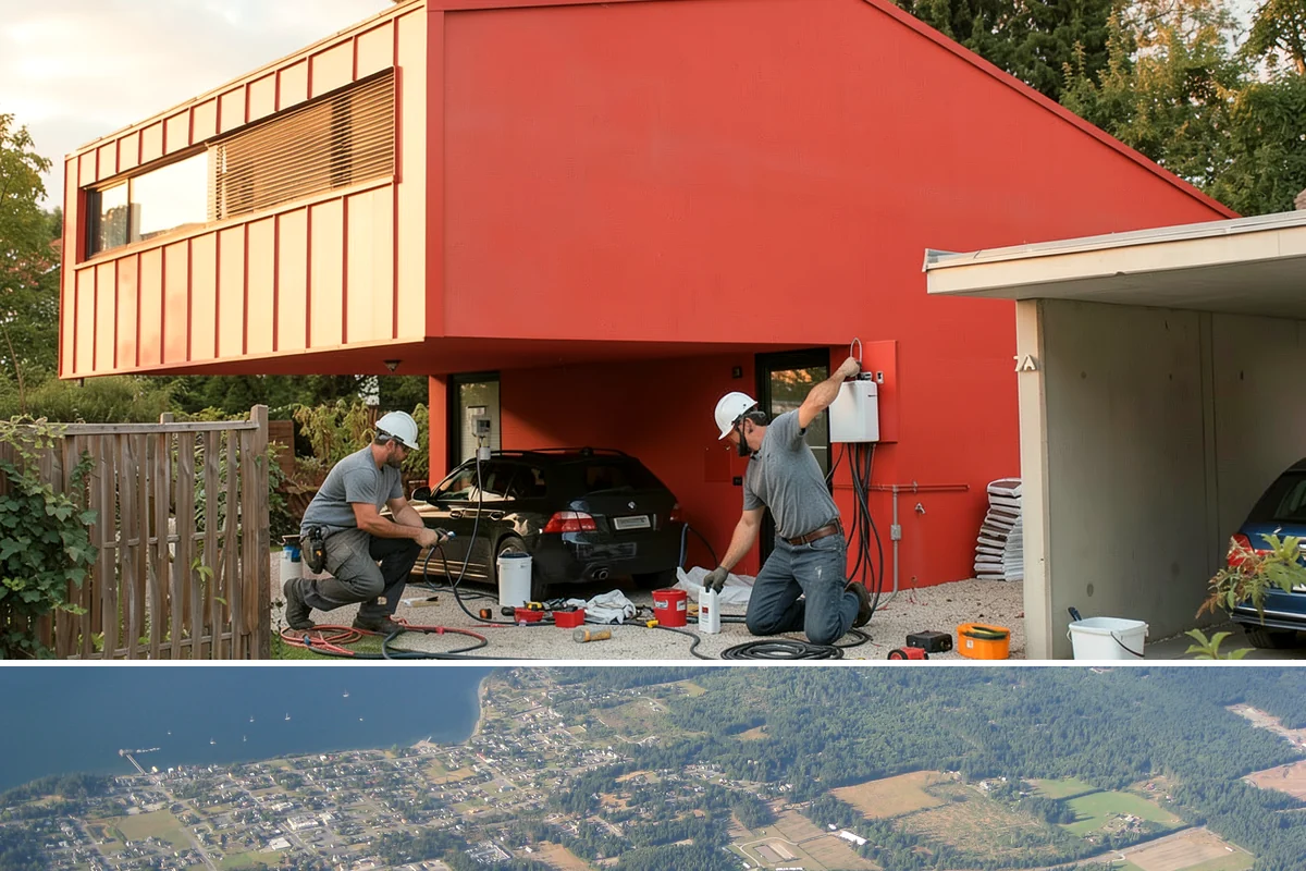 Garage Door Installation in Coupeville, Island County, WA - Garage doors can be installed year-round, though fall installation seals out drafts before winter sets in.