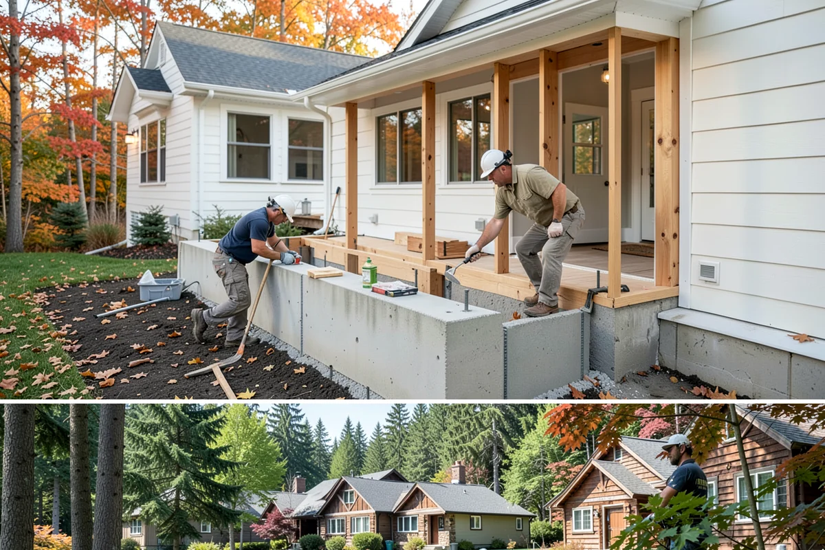 Garage Door Installation in Edgewood, Pierce County, WA - Garage doors can be installed year-round, though fall installation seals out drafts before winter sets in.
