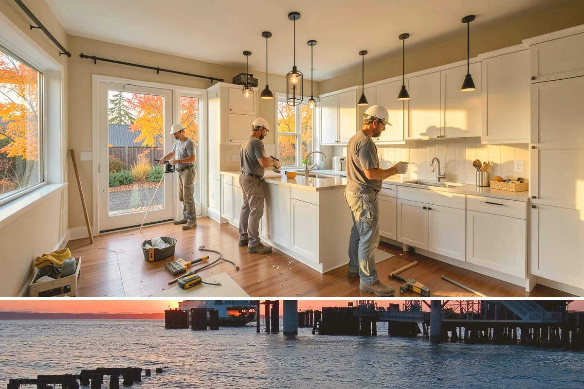 Garage Door Installation in Edmonds, Snohomish County, WA - Garage doors can be installed year-round, though fall installation seals out drafts before winter sets in.