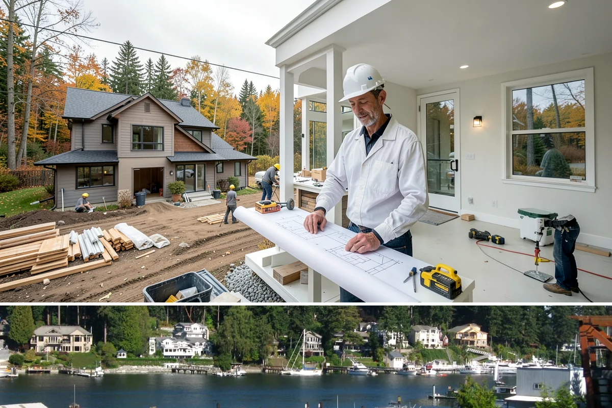 Garage Door Installation in Gig Harbor, Pierce County, WA - Garage doors can be installed year-round, though fall installation seals out drafts before winter sets in.