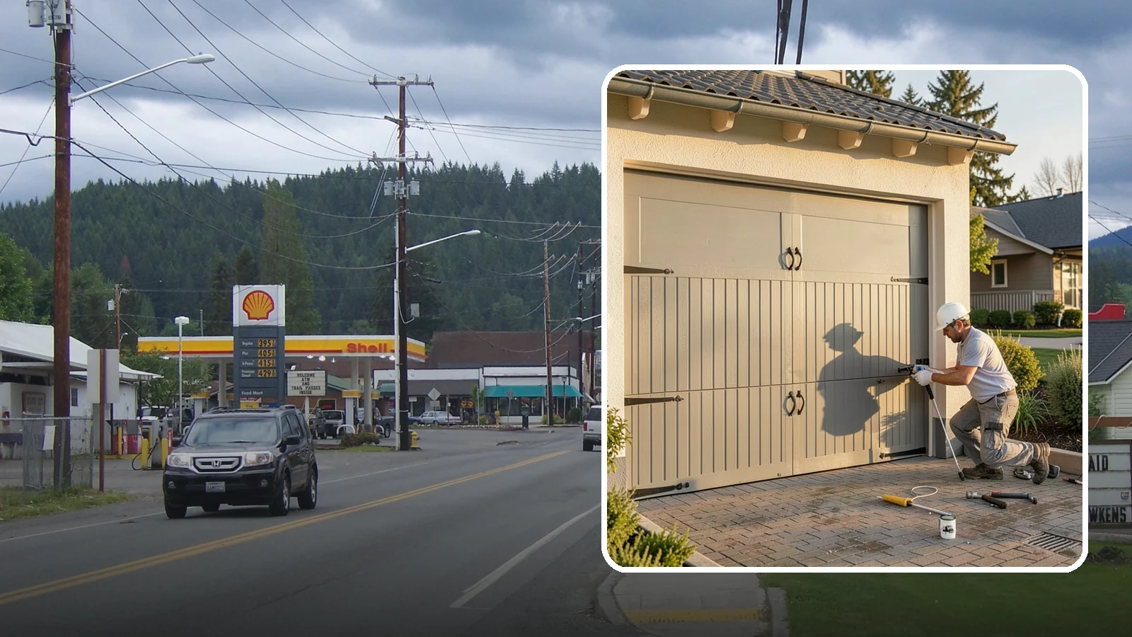 Garage Door Installation in Granite Falls, Snohomish County, WA - Installing a new garage door with proper track, spring, and opener setup for smooth, safe daily operation.
