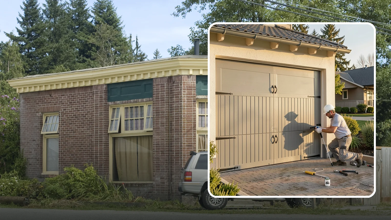 Garage Door Installation in Hamilton, Skagit County, WA - Installing a new garage door with proper track, spring, and opener setup for smooth, safe daily operation.