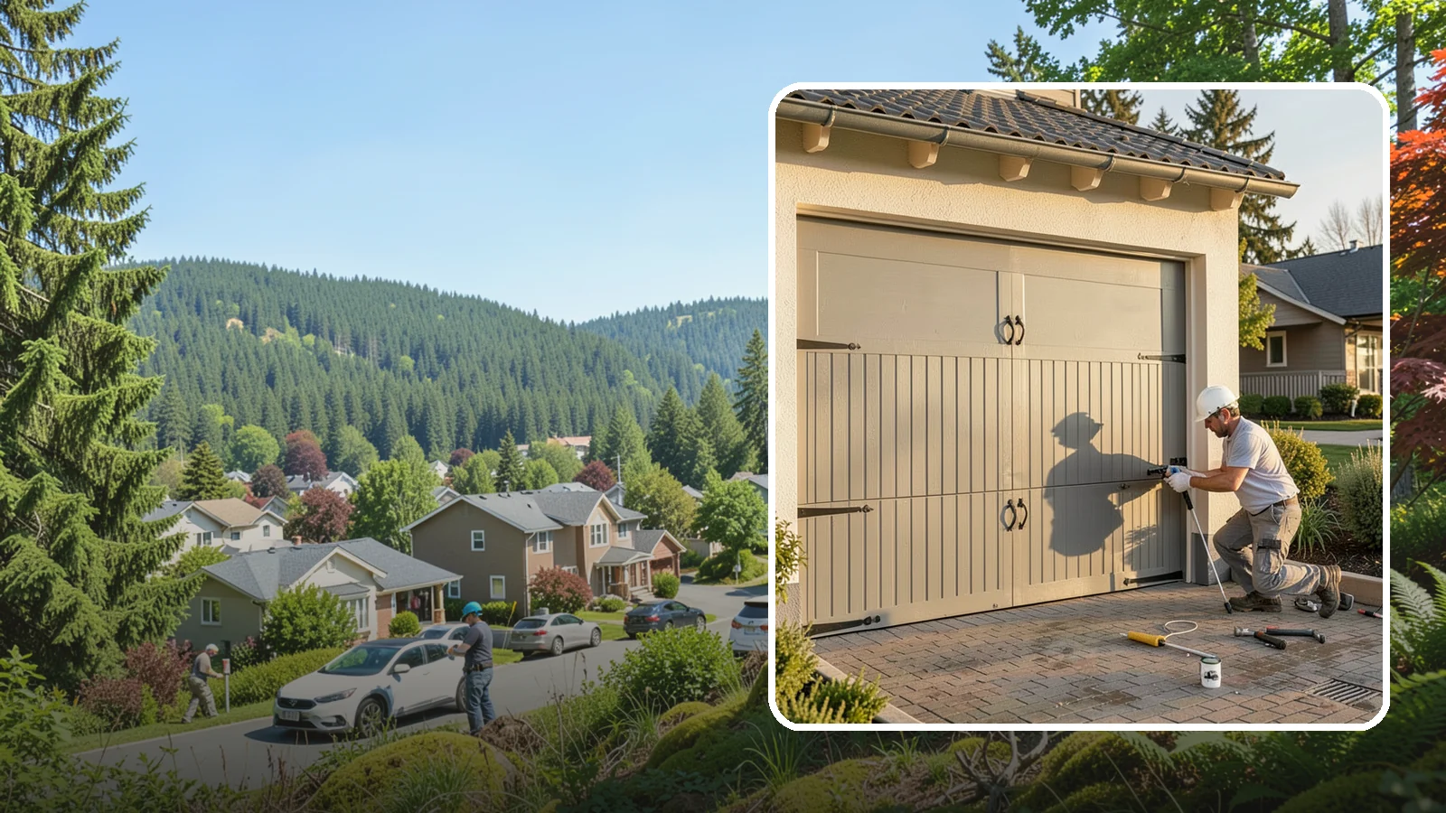 Garage Door Installation in Index, Snohomish County, WA - Installing a new garage door with proper track, spring, and opener setup for smooth, safe daily operation.
