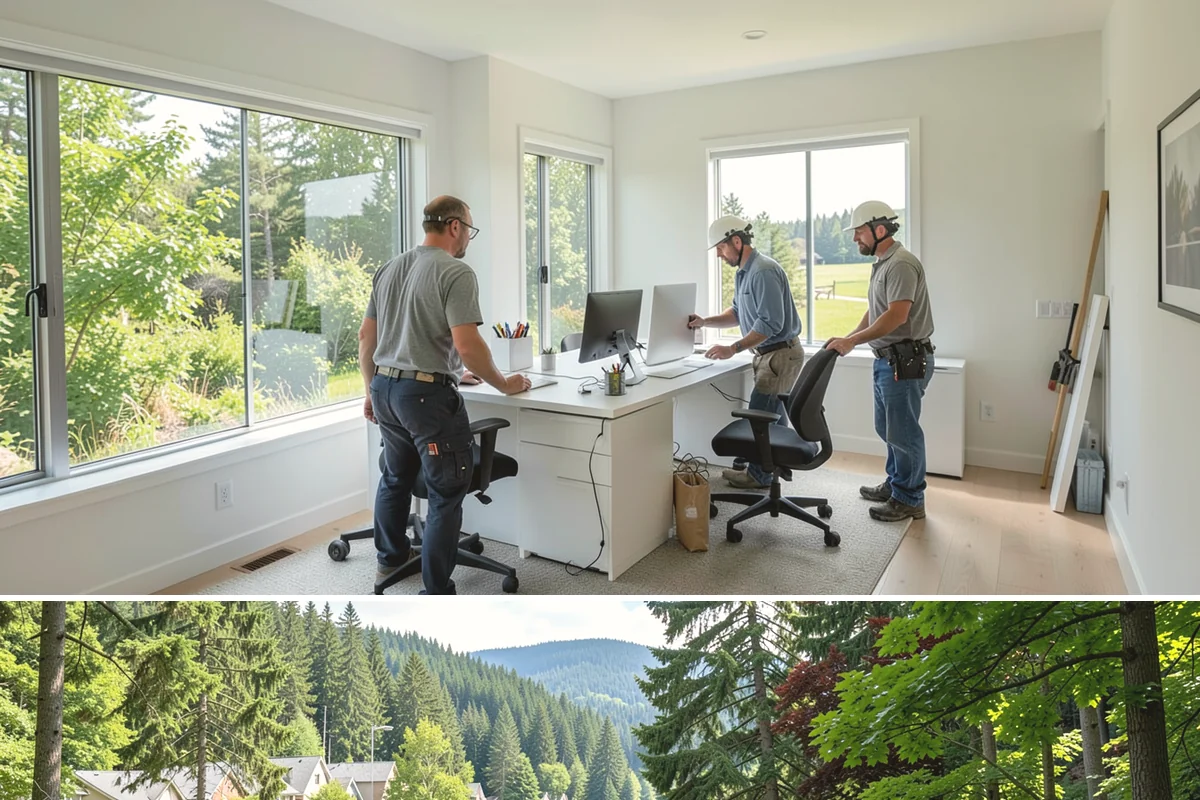 Garage Door Installation in Lake Forest Park, King County, WA - Garage doors can be installed year-round, though fall installation seals out drafts before winter sets in.