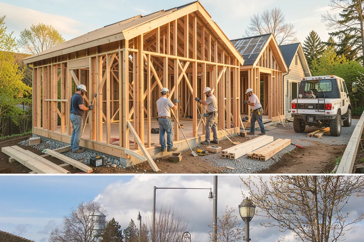 Garage Door Installation in Marysville, Snohomish County, WA - Garage doors can be installed year-round, though fall installation seals out drafts before winter sets in.