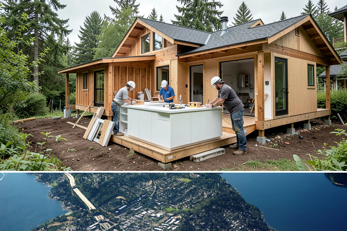 Garage Door Installation in Mercer Island, King County, WA - Garage doors can be installed year-round, though fall installation seals out drafts before winter sets in.