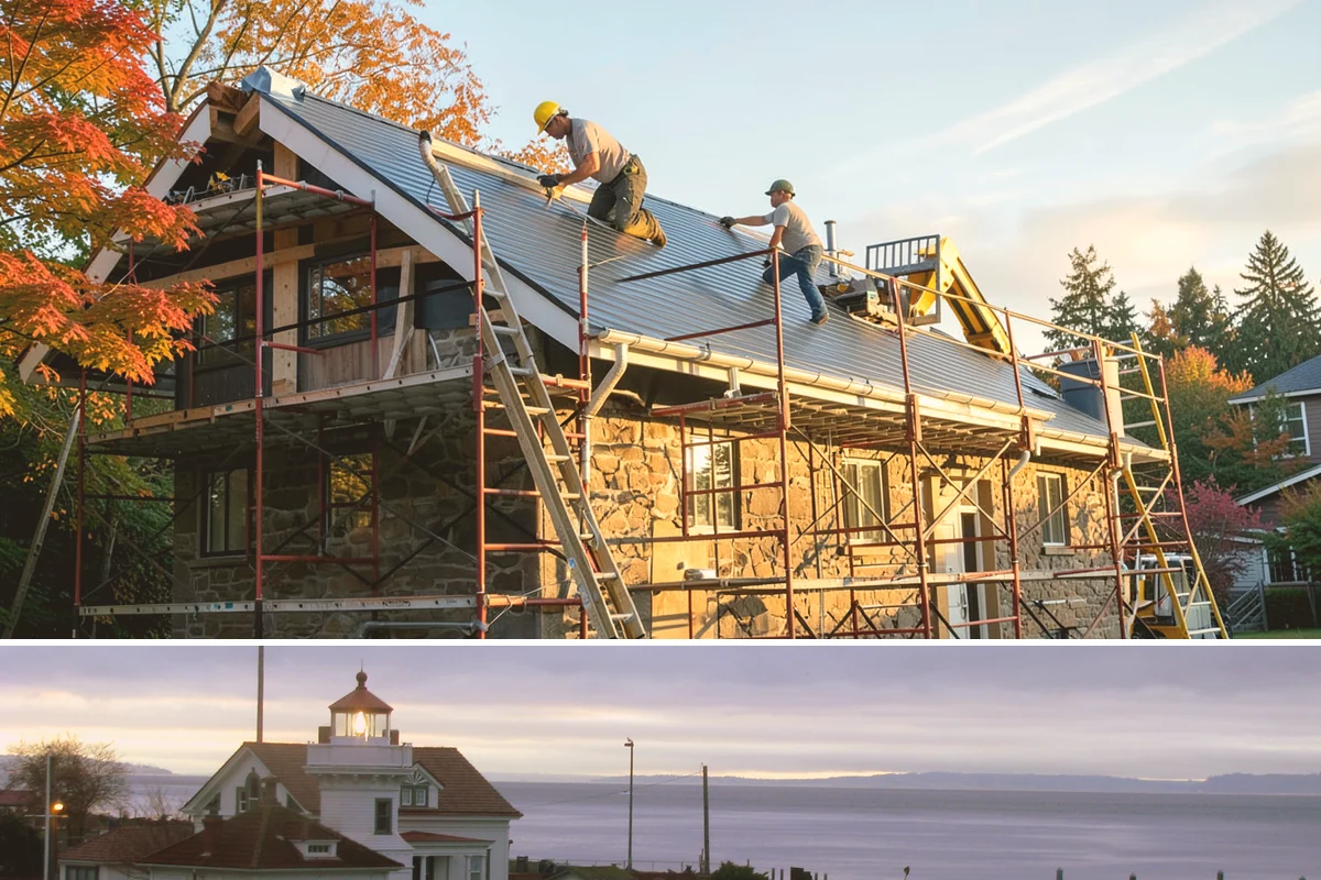 Garage Door Installation in Mukilteo, Snohomish County, WA - Garage doors can be installed year-round, though fall installation seals out drafts before winter sets in.