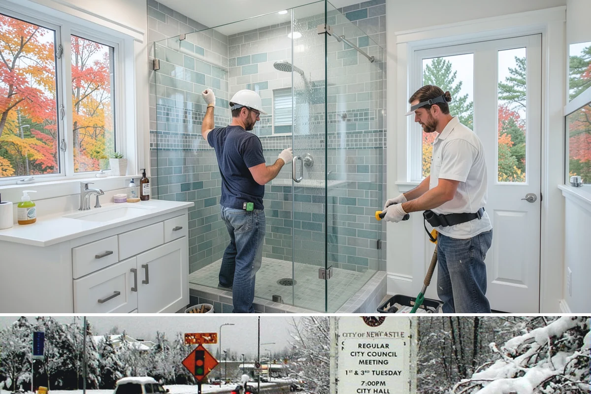 Garage Door Installation in Newcastle, King County, WA - Garage doors can be installed year-round, though fall installation seals out drafts before winter sets in.