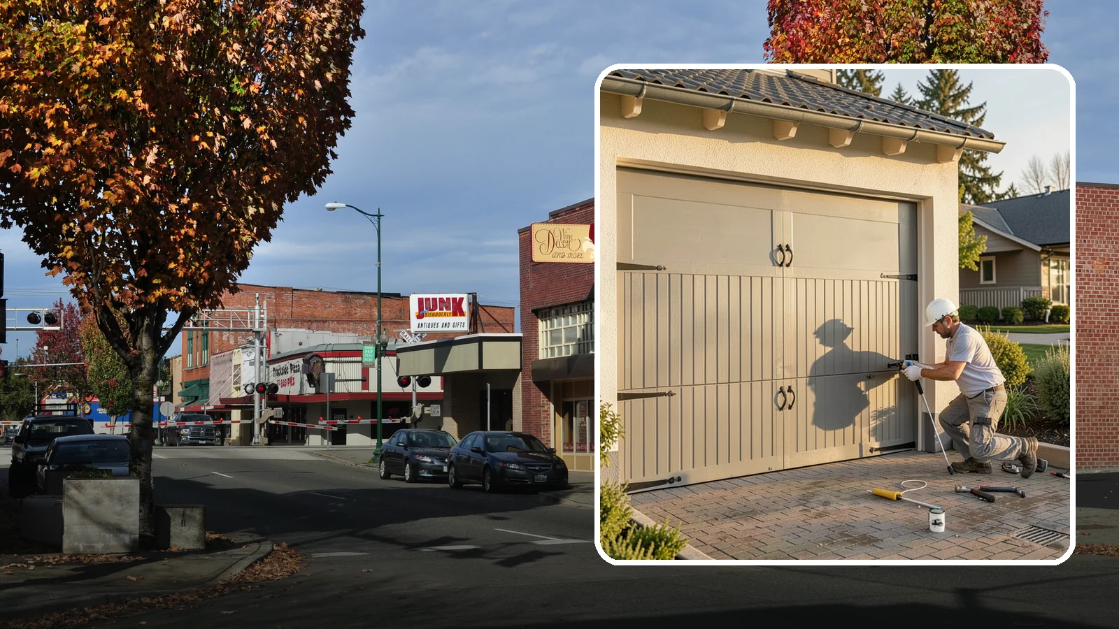 Garage Door Installation in Puyallup, Pierce County, WA - Installing a new garage door with proper track, spring, and opener setup for smooth, safe daily operation.