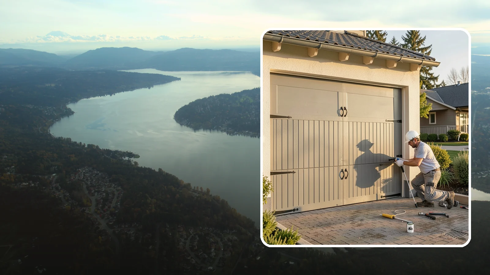 Garage Door Installation in Sammamish, King County, WA - Installing a new garage door with proper track, spring, and opener setup for smooth, safe daily operation.