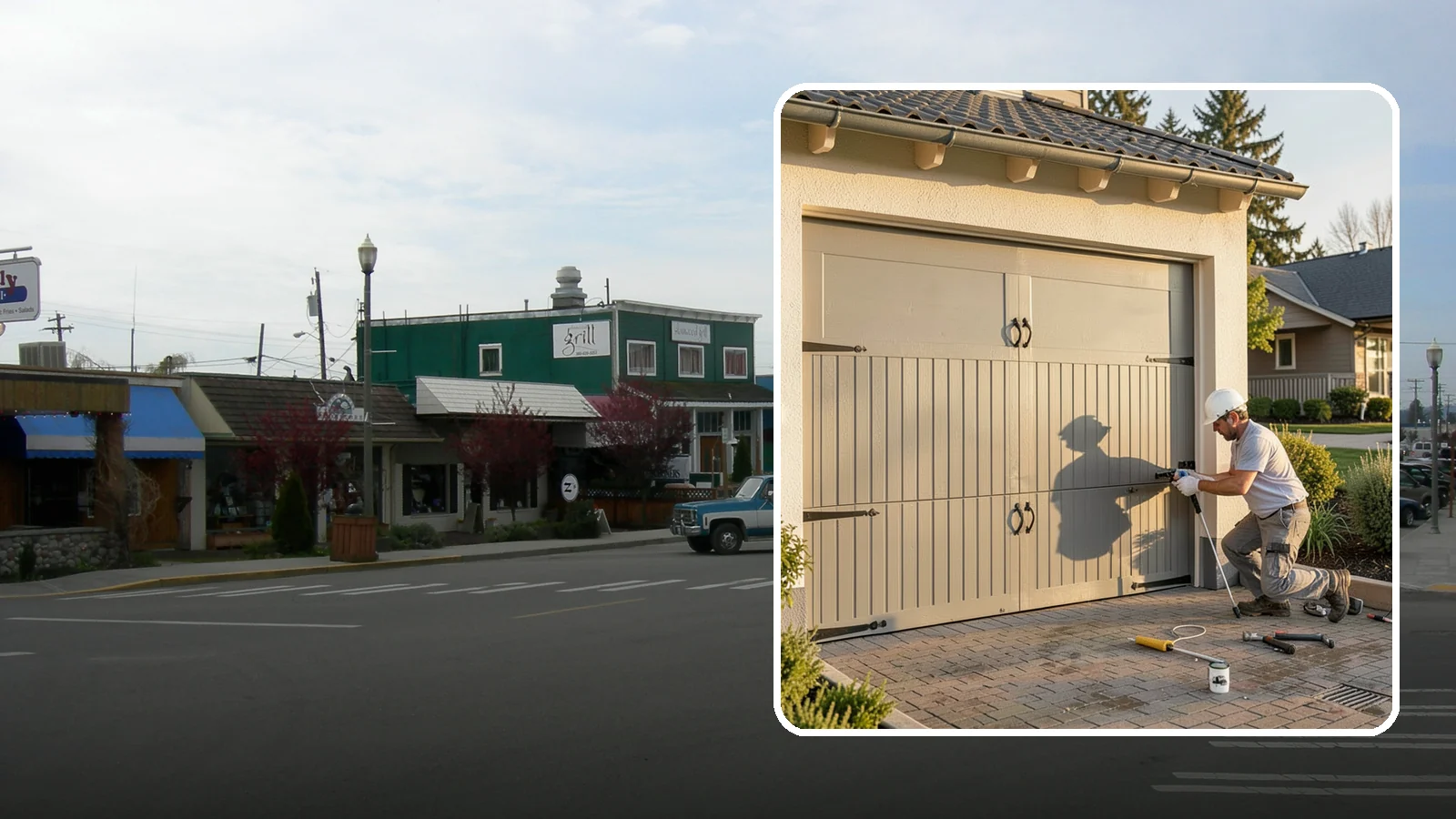 Garage Door Installation in Stanwood, Snohomish County, WA - Installing a new garage door with proper track, spring, and opener setup for smooth, safe daily operation.