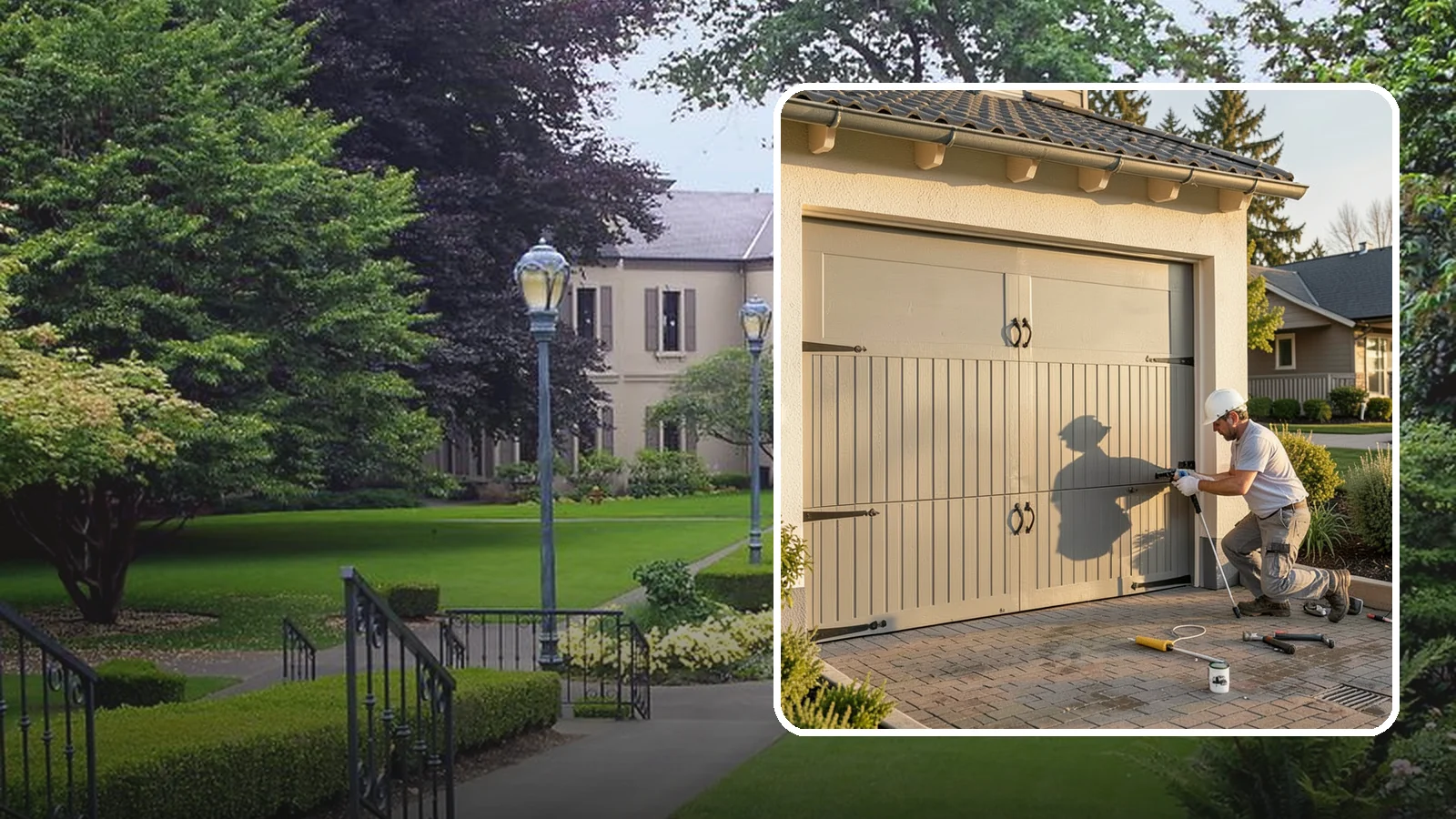 Garage Door Installation in Woodinville, King County, WA - Installing a new garage door with proper track, spring, and opener setup for smooth, safe daily operation.