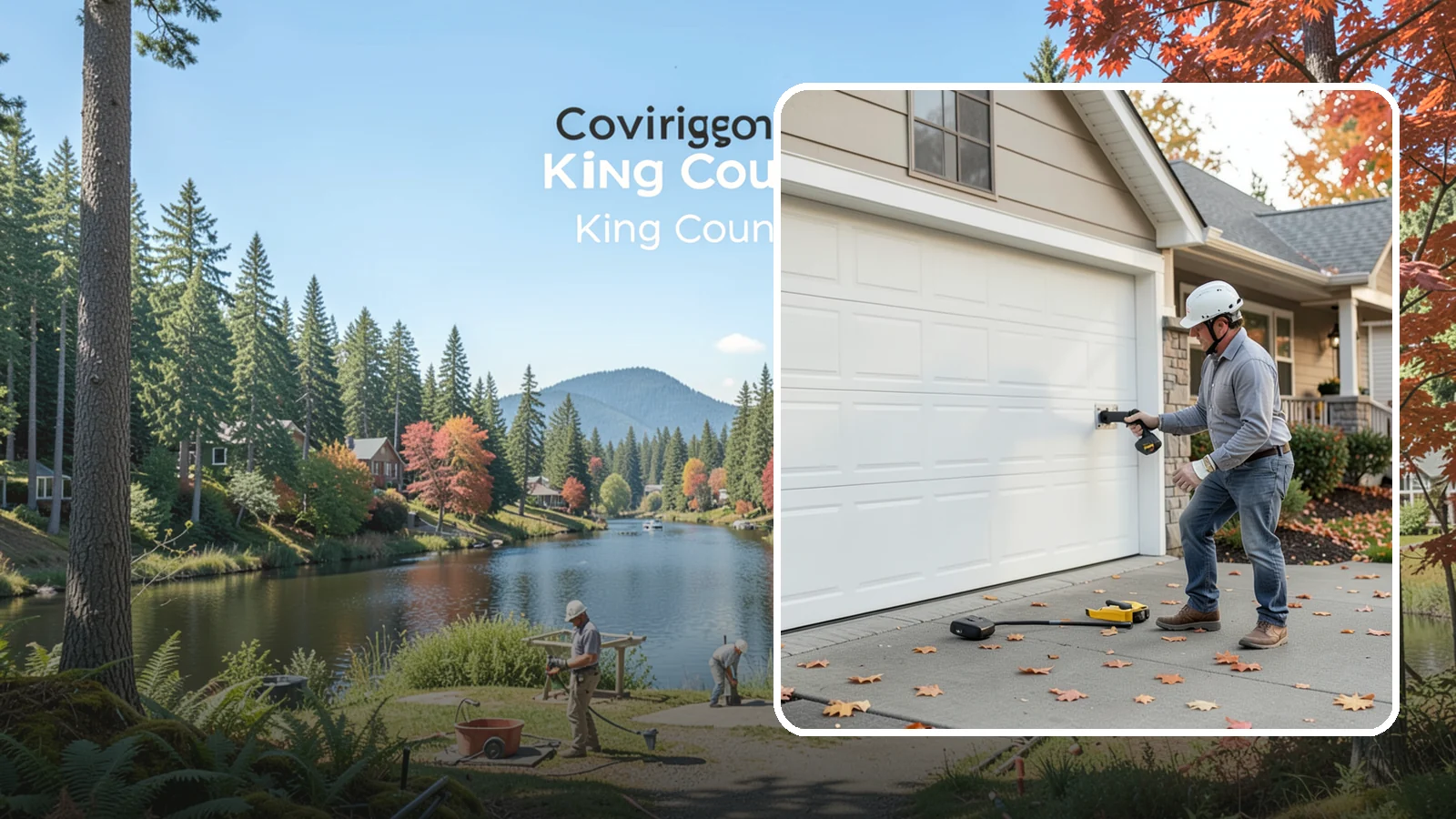 Garage Door Opener Installation in Covington, King County, WA - Installing a reliable, quiet garage door opener with modern safety sensors and smart-home connectivity.