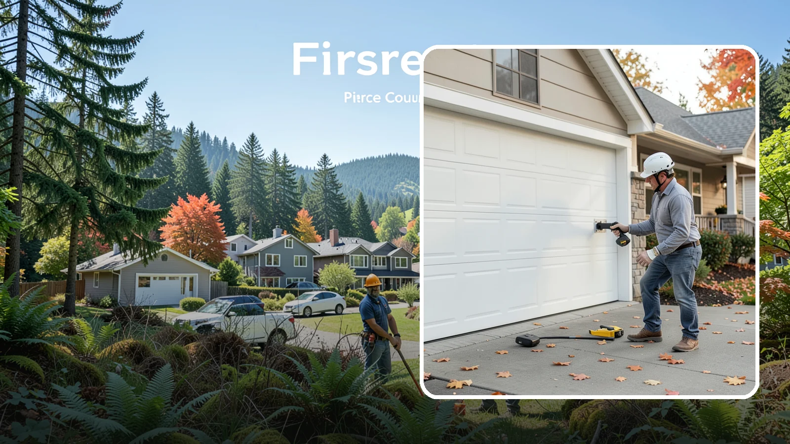 Garage Door Opener Installation in Fircrest, Pierce County, WA - Installing a reliable, quiet garage door opener with modern safety sensors and smart-home connectivity.