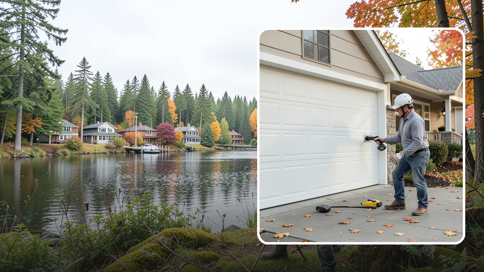 Garage Door Opener Installation in La Conner, Skagit County, WA - Installing a reliable, quiet garage door opener with modern safety sensors and smart-home connectivity.