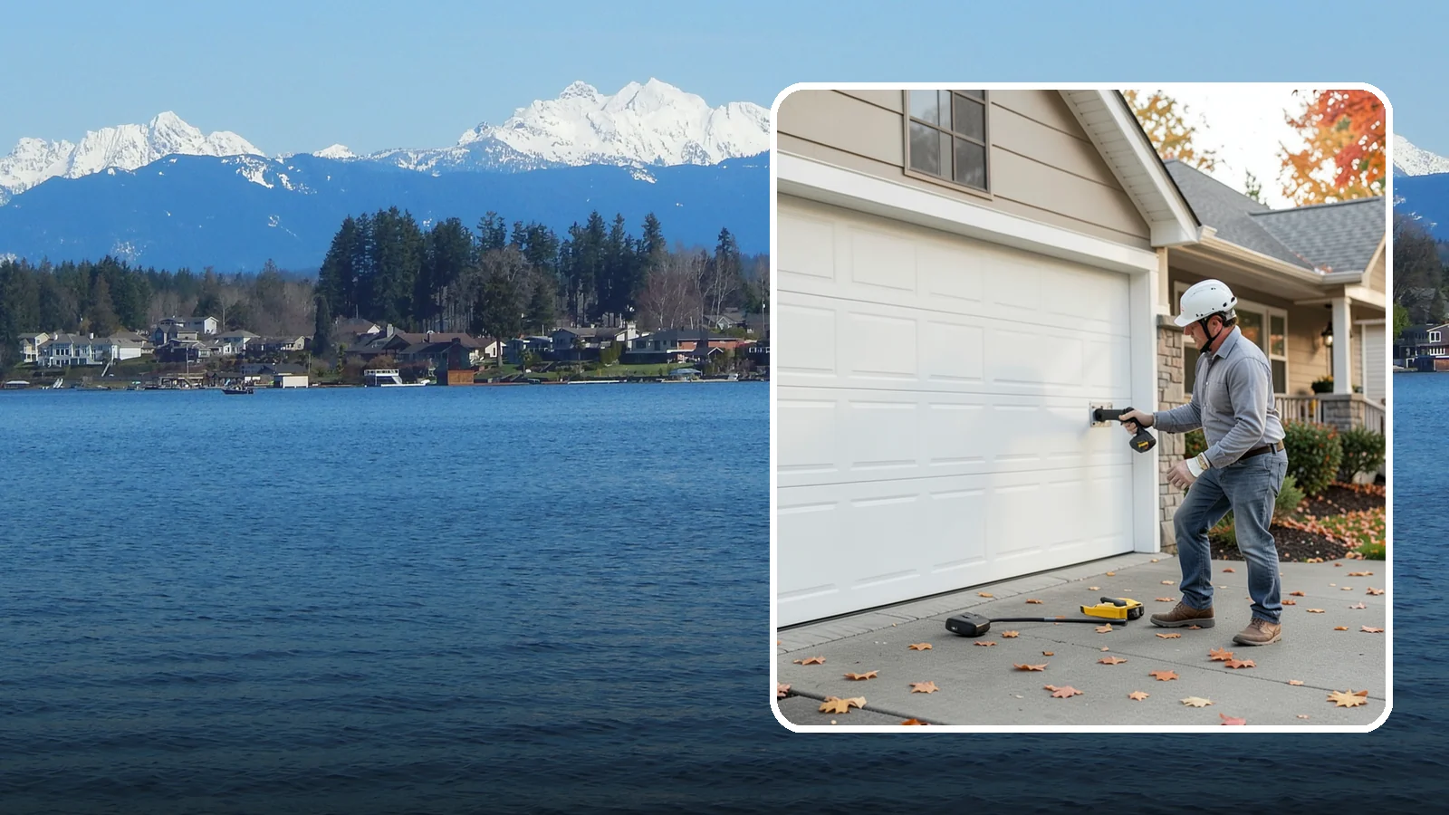Garage Door Opener Installation in Lake Stevens, Snohomish County, WA - Installing a reliable, quiet garage door opener with modern safety sensors and smart-home connectivity.