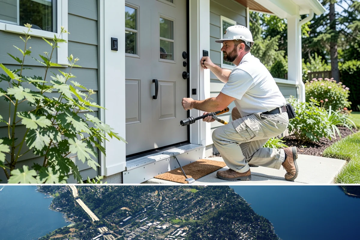 Garage Door Opener Installation in Mercer Island, King County, WA - Opener installation can be scheduled any time of year since the work happens inside the garage.