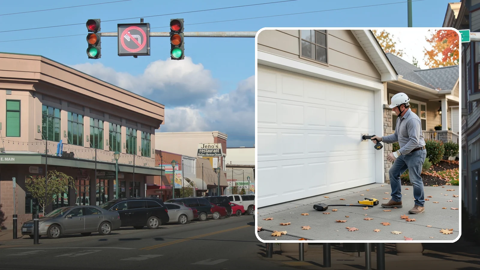 Garage Door Opener Installation in Monroe, Snohomish County, WA - Installing a reliable, quiet garage door opener with modern safety sensors and smart-home connectivity.